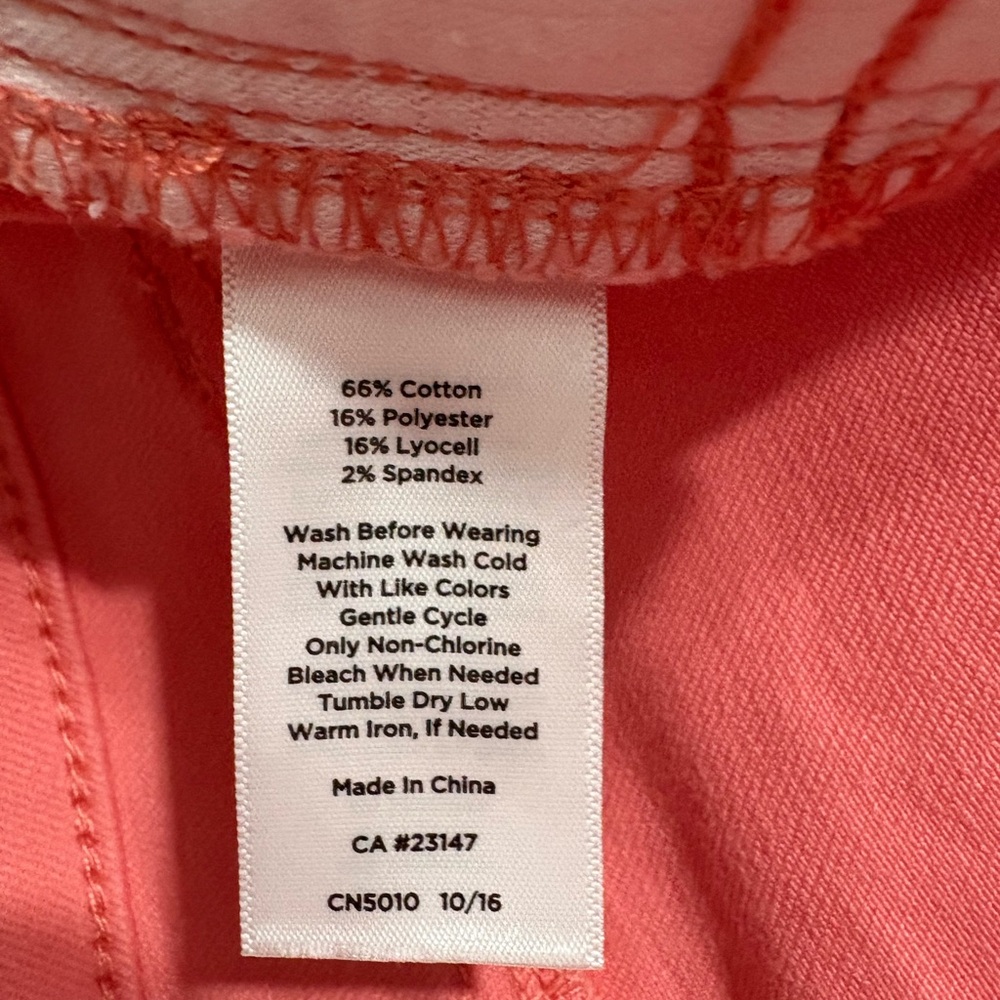 Talbots Coral Skinny Jeans Op 26” inseam - Picture 4 of 6